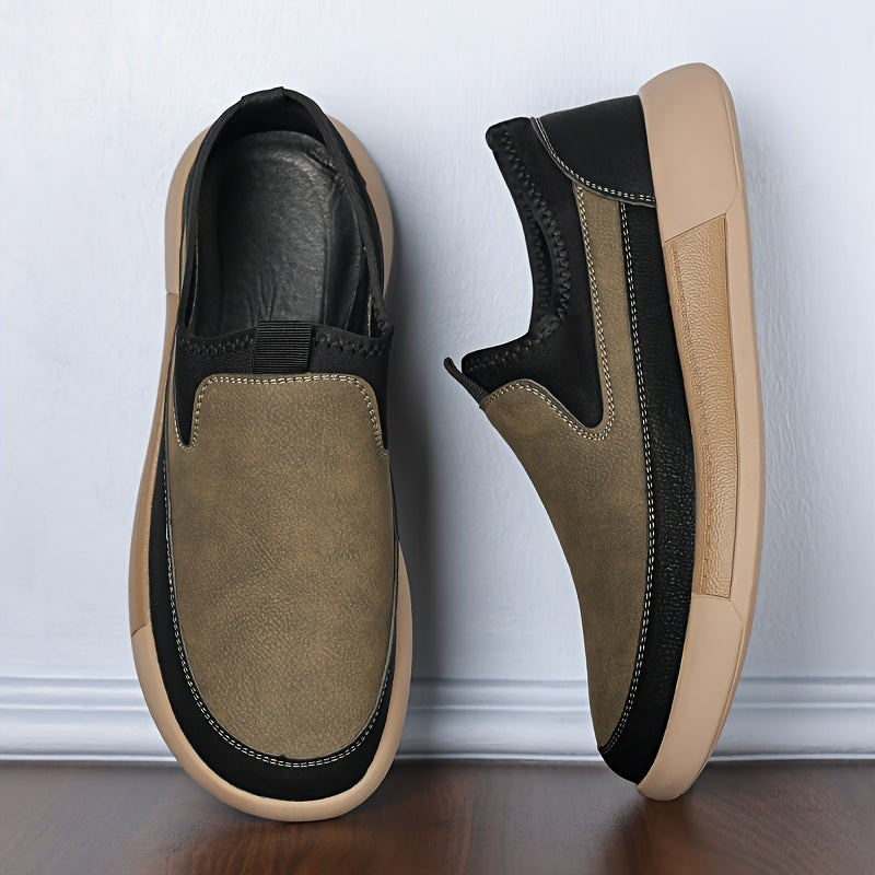 Men's Casual Slip-On British Style Soft Rubber Sole Shoes