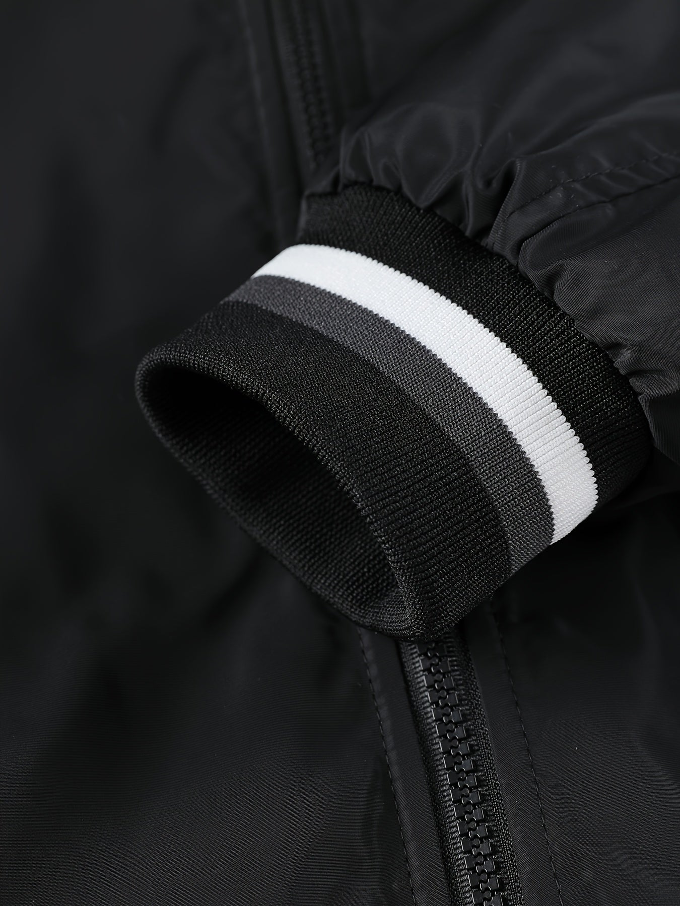 Men'S Winter Jacket with Detachable Hood - Warm Fleece-Lined Zip-Up Coat, & Orange Contrast Design, Polyester Lining, Regular Fit for Cold Weather, Casual Outerwear, Durable Zipper Closure