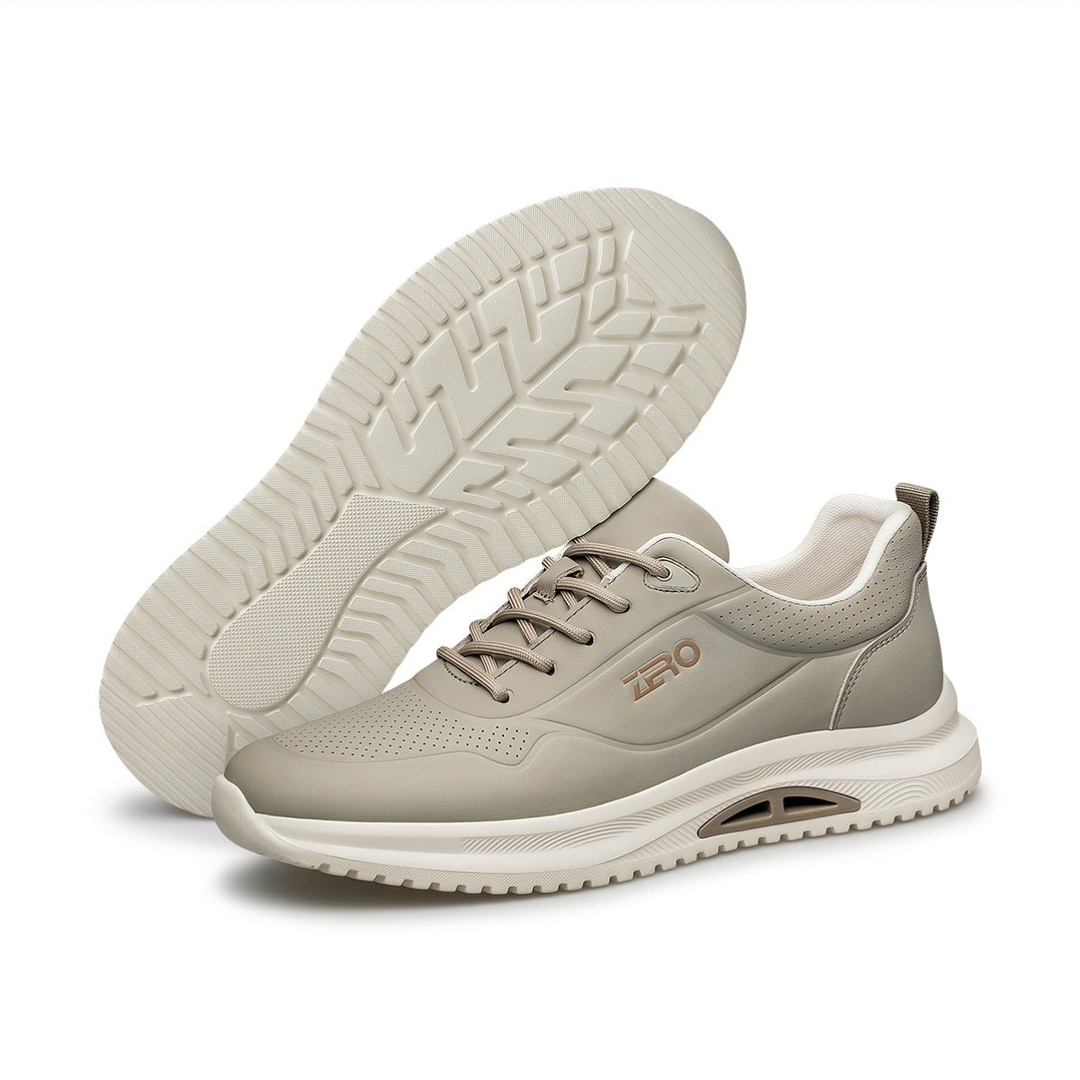 Men's Lightweight Breathable Leather Casual Athletic Shoes