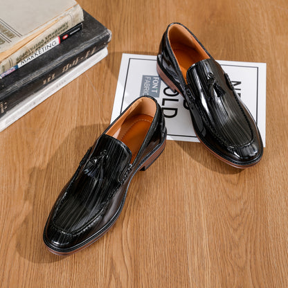 Men's Tassel Slip-On Loafers Pointed Toe Casual Dress Shoes