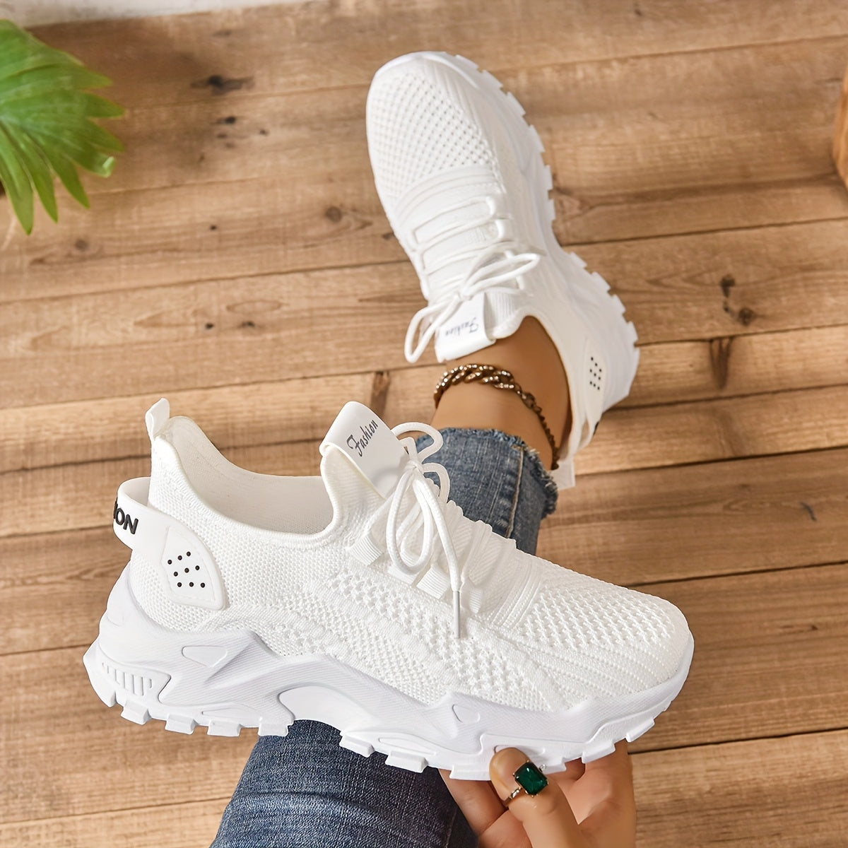 Կանացի առօրյա սպորտային կոշիկներ՝ շնչող գործվածքից վերնամասով, ռետինե ներբանով, ցածր գագաթով, պարզ մատով, բոլոր եղանակների հարմարավետ կոշիկներ, առօրյա հագուստ | Ժամանակակից առօրյա ոճ | Շնչող գործվածքից սպորտային կոշիկներ