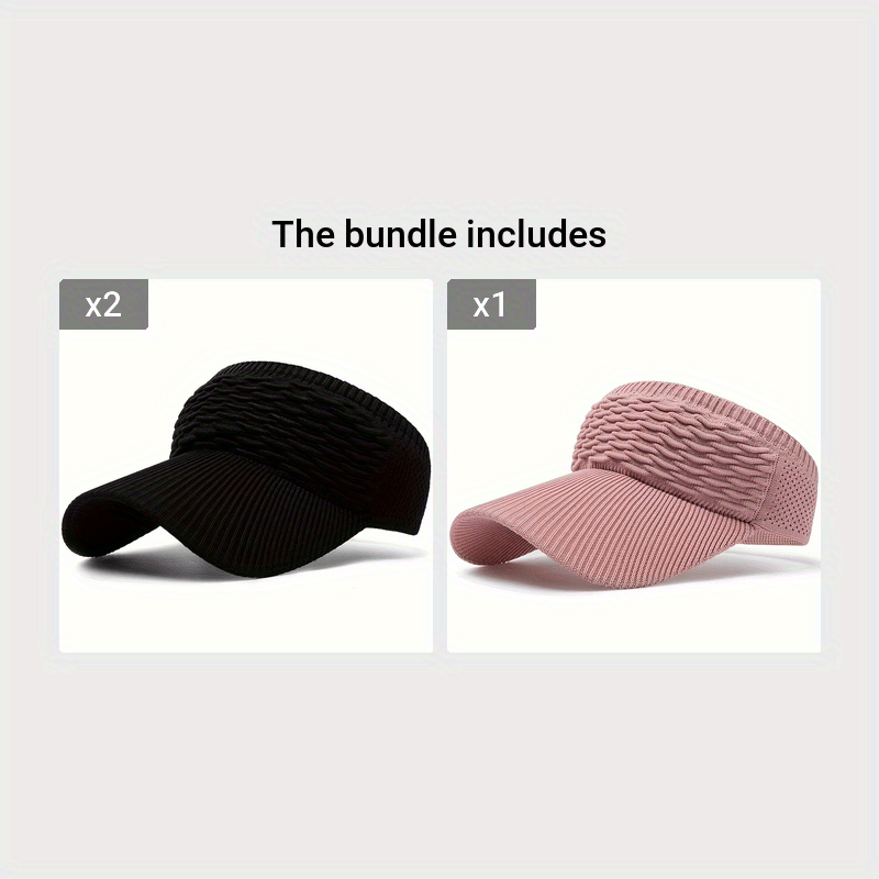 Casual Elastic Knitted Cap, Breathable Women's Empty Top Sunshade Hat For Outdoor Sports And Sun Protection