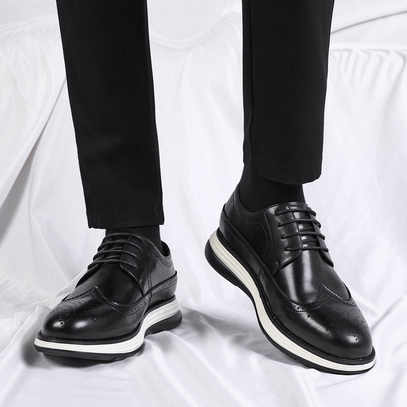 Brooke Lightweight Layered Platform Oxford Lace-Up Shoes