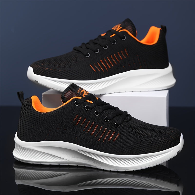 Men's Summer Lightweight Odor-Resistant Breathable Sneakers - Minimalist Lace-Up Training Shoes Suitable for Running, Gym & Casual Wear - Neutral Cushioning, Upper & Sole, Spring/Fall Transition Athletic Footwear - ayq
