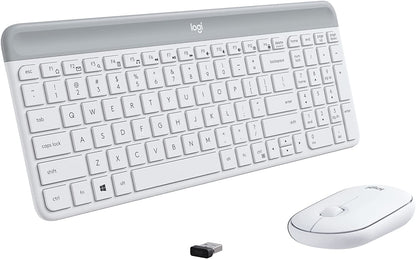 Logitech MK470 Slim Wireless Keyboard and Mouse Combo - Modern Compact Layout, Ultra Quiet, 2.4 Ghz USB Receiver, Plug N' Play Connectivity, Compatible with Windows - Graphite