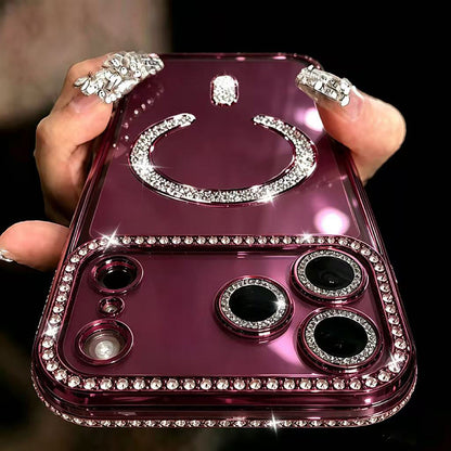 Glitter Transparent Rhinestone Case for iPhone 18 Pro Max