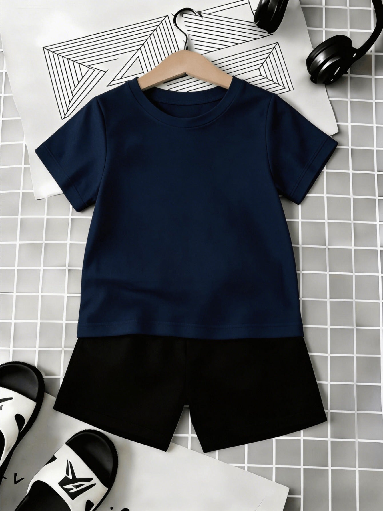Baby Boy Summer Two-Piece Set with Breathable Shorts & T-Shirt