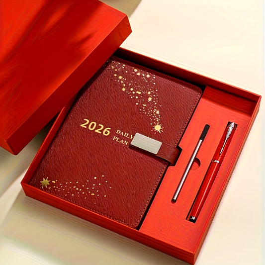 Custom 2026 Notebook Gift Box Set with Personalized Name Design, 365-Day Daily Planner, Premium Business Office Use, Birthday/Graduation/Teacher'S Day/Father'S Day Gift, Daily Planner Notebook