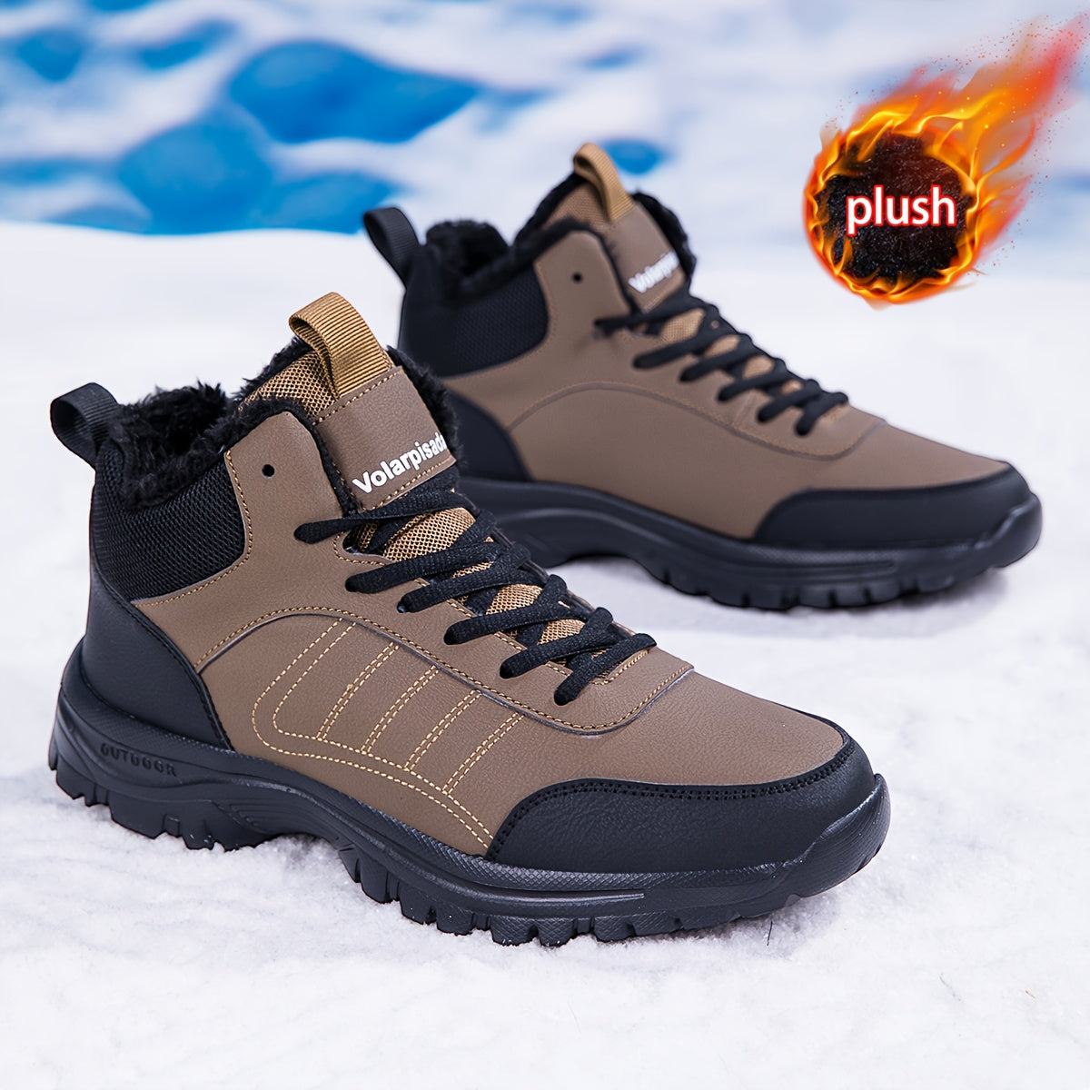 VOLARPISADA Կանացի և տղամարդու (ունիսեքս) ձմեռային ձնագնացքներ - ցրտադիմացկուն, հաստացված, տաք, ռելիեֆային ներբան, միկրոֆիբրե նման վերին մաս - ամուր կլոր քիթ սառույցի, արշավի, դահուկի համար - մեծ չափսեր հասանելի են (Ապրանքանիշ)