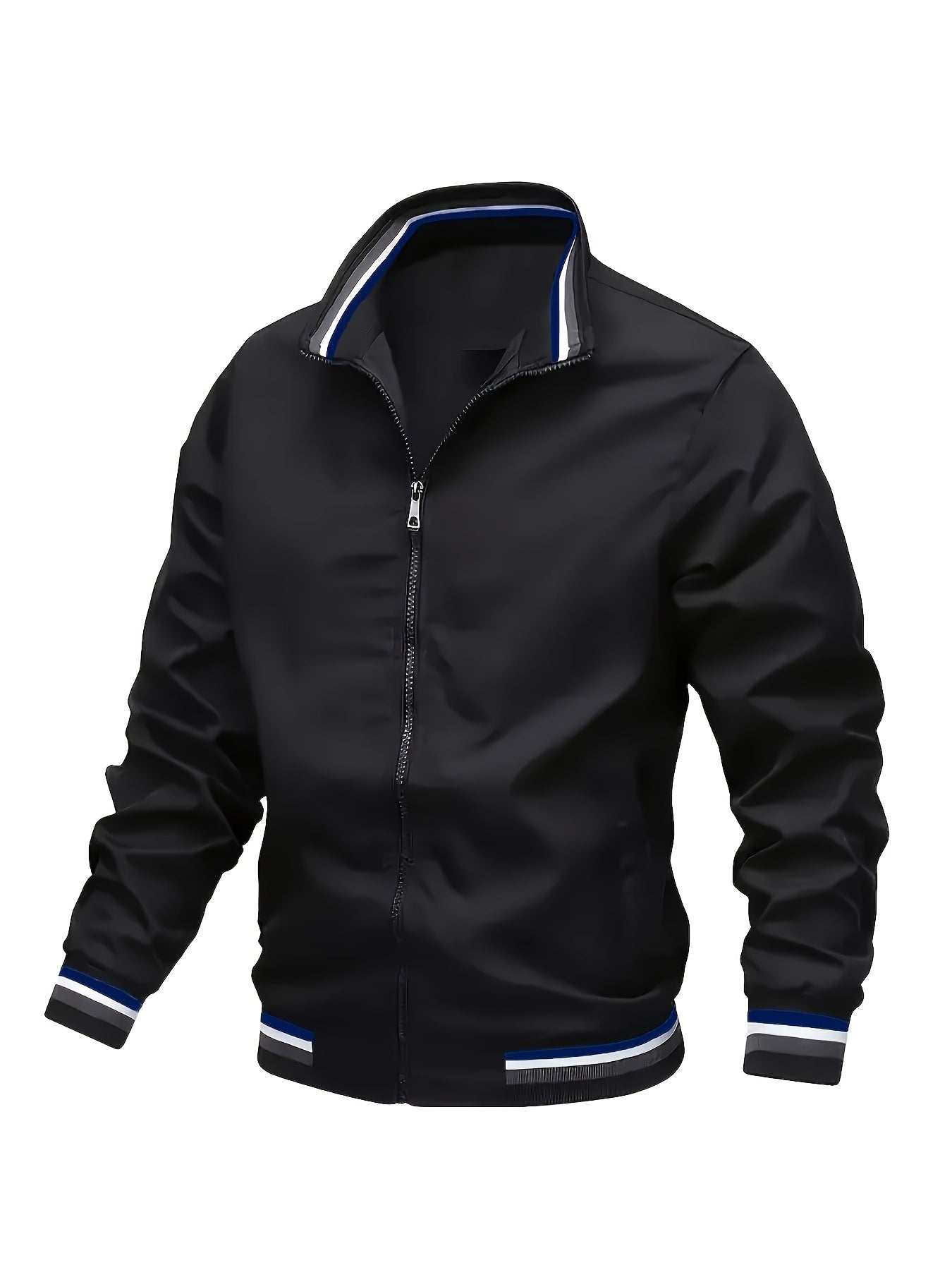 A Men'S Stylish Pilot Jacket, Made of Durable Fabric, Features Classic Striped Details, Perfect for Casual Outings Or Hiking. It Offers a Sense of Confidence And Fashion, Making It an Ideal Gift for Men