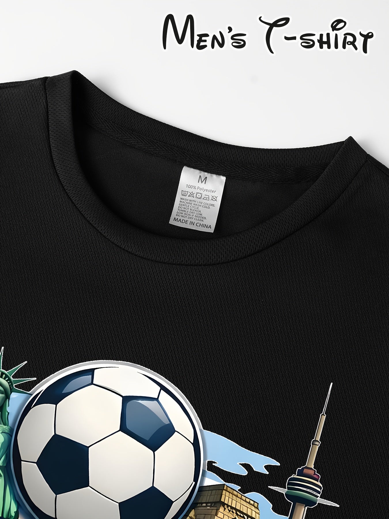 Men's 2026 World Cup Casual Landmark Print Polyester T-Shirt