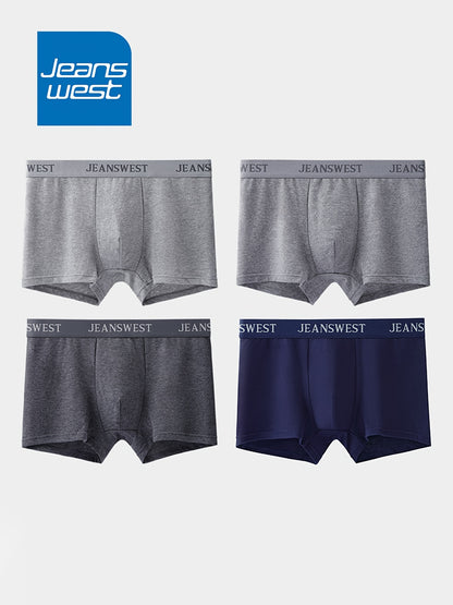 Men's Classic Solid Cotton Briefs 4-Pack Comfortable Fit
