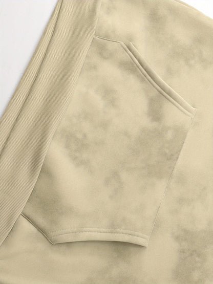 A New Trendy Color-Blocked Hoodie with Raglan Sleeves And Loose-Fitting Cargo Pants Featuring Multiple Pockets, Perfect for Casual Everyday Wear. This Breathable Hoodie And Loose Long Pants Set Comes in a Two-Piece Print Desi