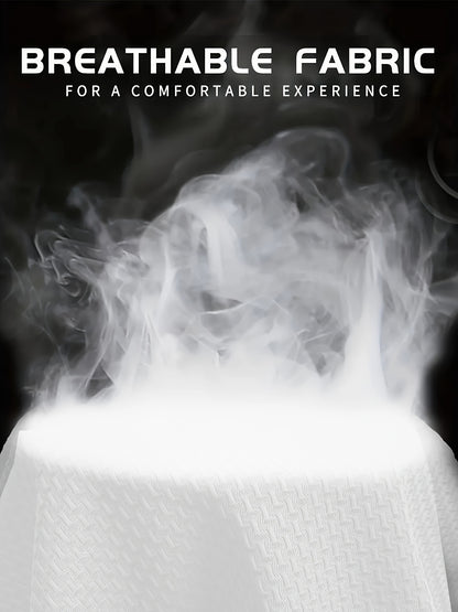 Summer Sports Casual Wear High-End Front Button Short Sleeve Shirt Breathable Turn- Collar Mesh Stretch Solid Color Top Golf Business Men's Short Sleeve - ayq