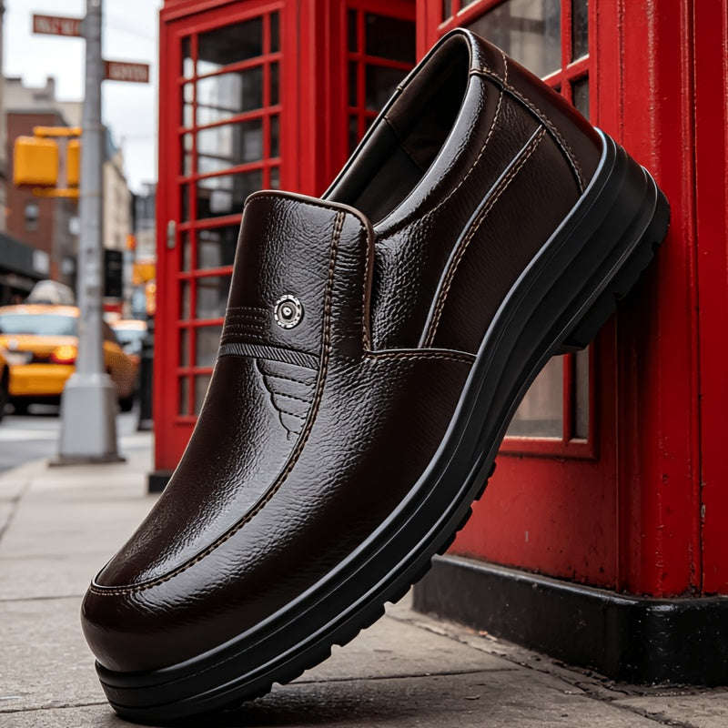 Men's Business Casual Oxford Slip-On Shoes Large Size All-Season