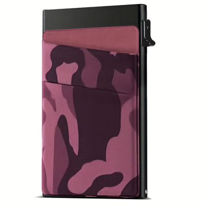 Simple RFID Blocking Aluminum Alloy Credit Card Holder with Money Bag for Men