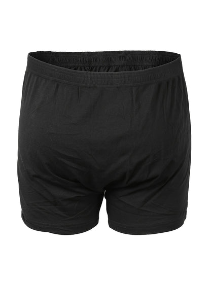 Men's High-Waist Cotton Boxer Briefs with Button Detail
