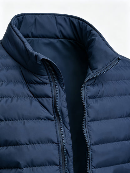 Men's Slim Fit Lightweight Stand Collar Windproof Jacket