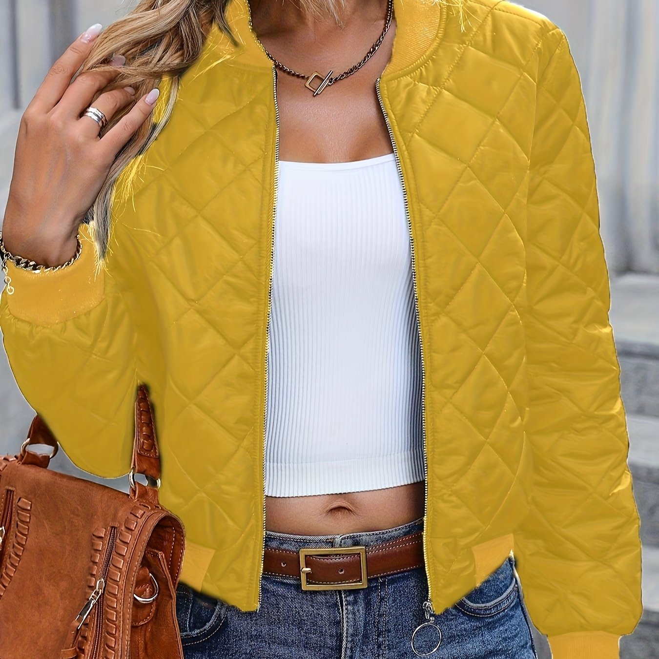 Ououjia գործարանային խանութ 2025 աշուն և ձմեռ նոր առօրյա խառնվածքի կարված հագուստ կանացի բաճկոններ կարճ վերարկուներ