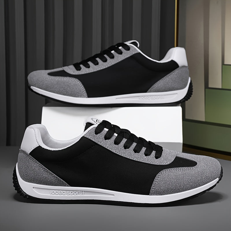 Men'S Casual Sneakers - Navy & Gray, Breathable, Anti-Sweat, Soft Sole, Durable, Lace-Up Design, All-Season Comfort, Outdoor & Casual Wear, Casual Footwear | Modern Casual Sneakers | Comfortable Footwear