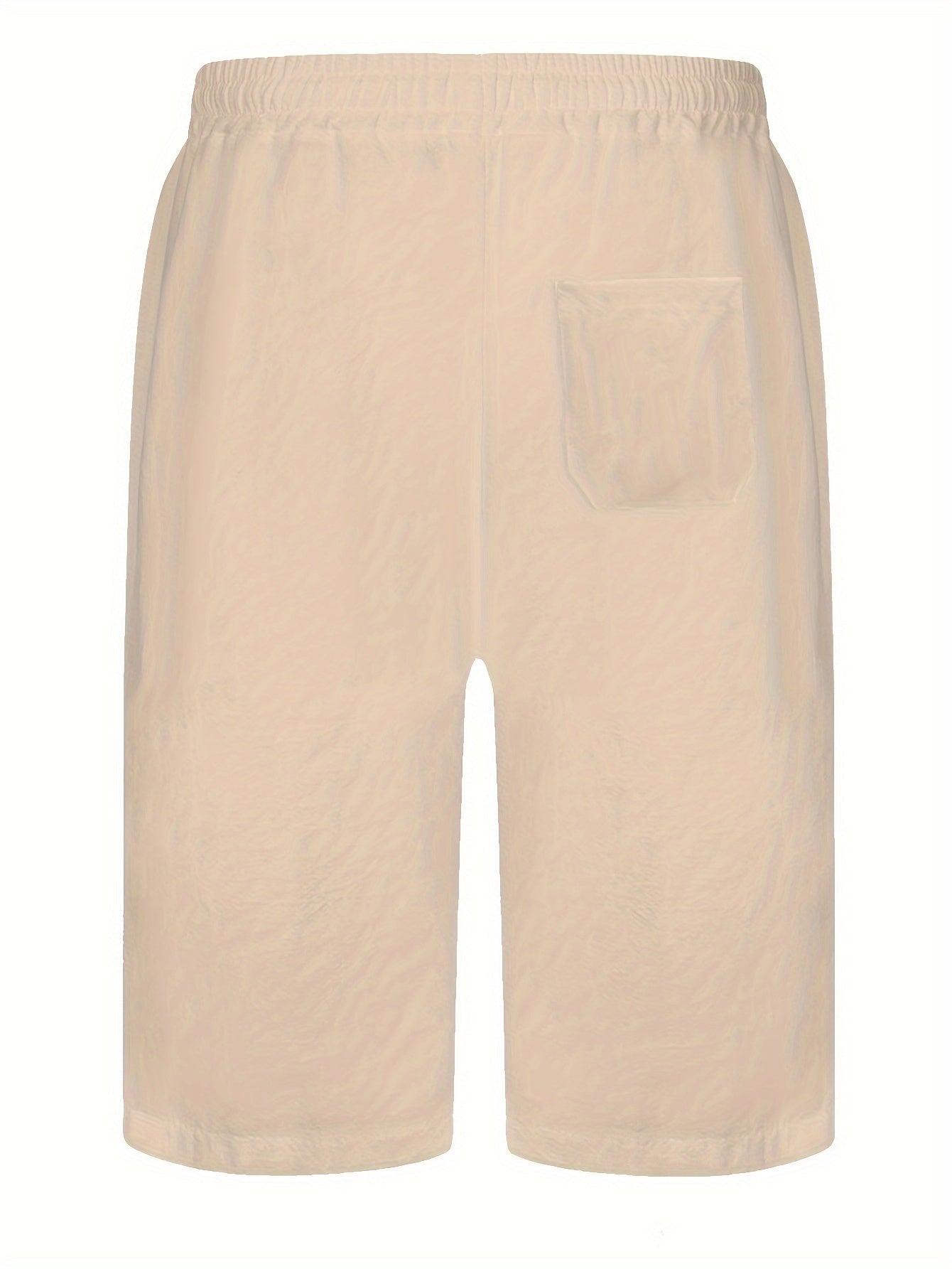 Men's Casual Comfy Cotton Breathable Active Shorts, Chic Drawstring Beach Shorts