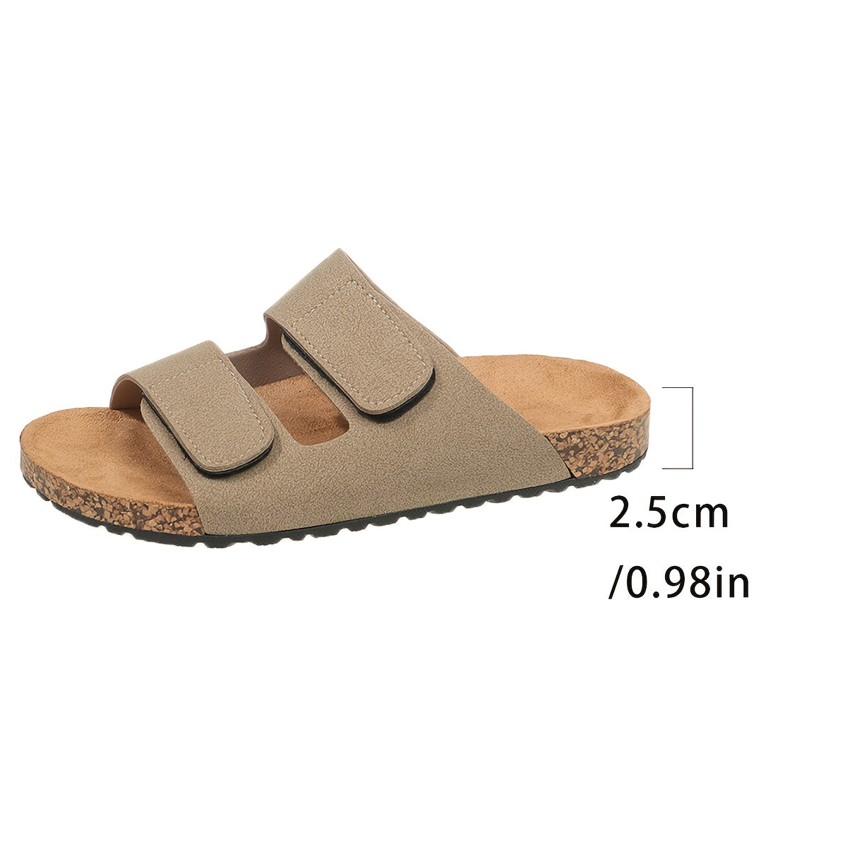 Vintage Round Toe Slippers with Thick Sole & Adjustable Fit