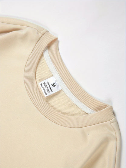 Men's Happy New Year 2026 Print Round Neck Sweater - Casual Long Sleeve Pullover with Chinese/English Lettering, Machine Washable Winter Sweaters for Parties, Daily Wear & New Year Gifts (Happy 2026 Design)