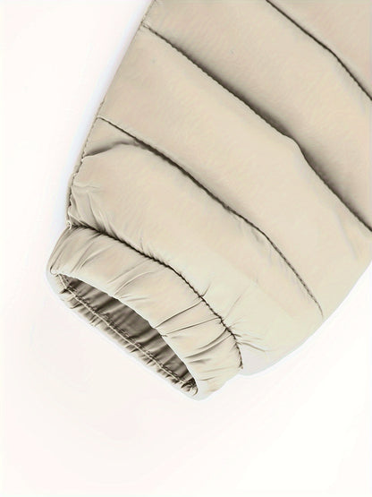 Կանացի թեթև, սև, գլխարկով ձմեռային բաճկոն՝ գրպաններով - Էլեգանտ երկար թևքերով վերնազգեստ, նեյլոնե նյութ, կայծակաճարմանդով դիզայն, իդեալական է առօրյա կամ ճանապարհորդության համար, ձմեռային վերարկուներ