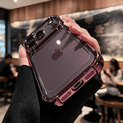 Luxury Shockproof Transparent Phone Case with Wireless Charging