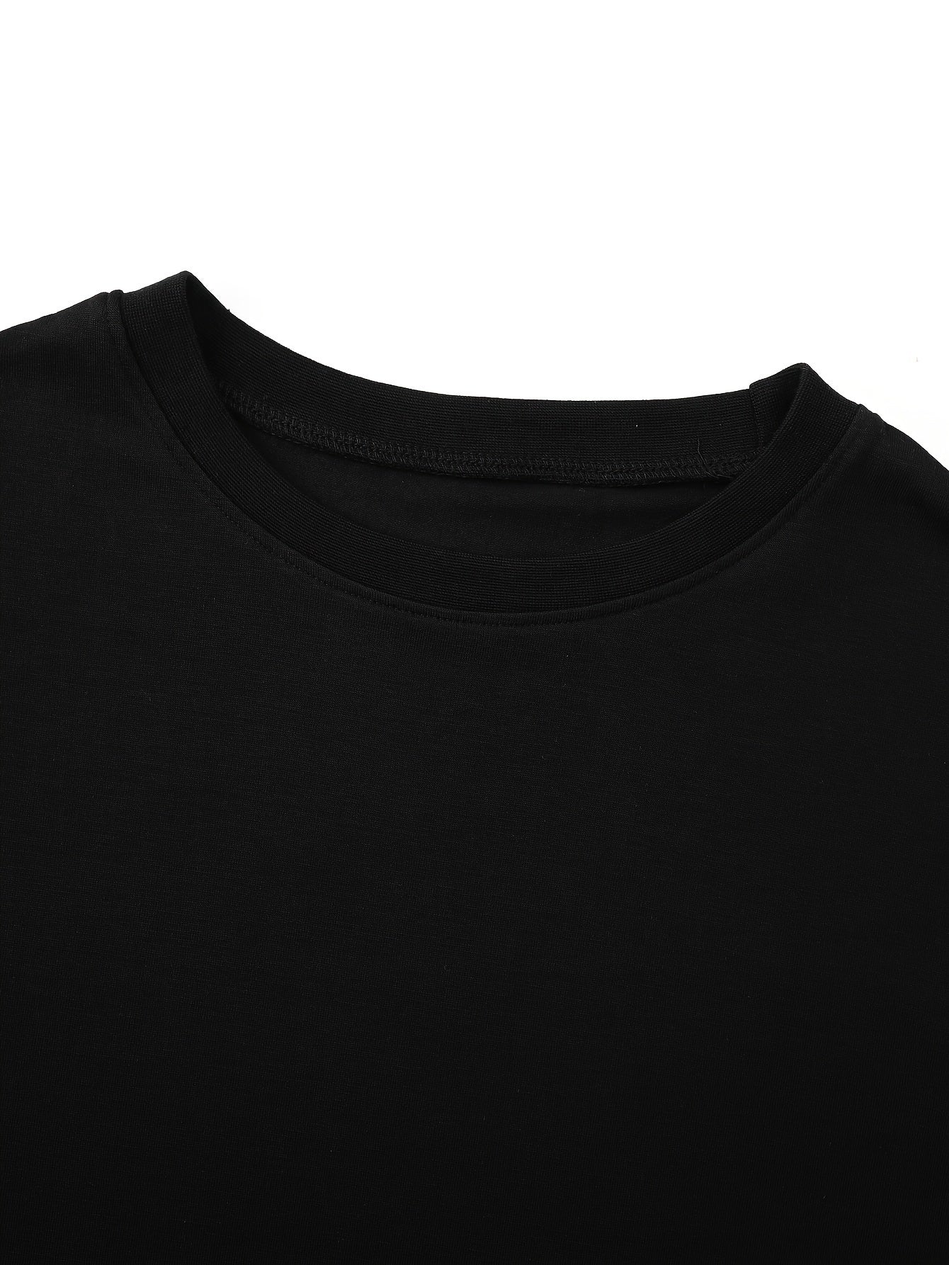 Men's Moon Print T-Shirt, Crew Neck, Summer Wear, Adult Knitted Fabric, Regular Fit
