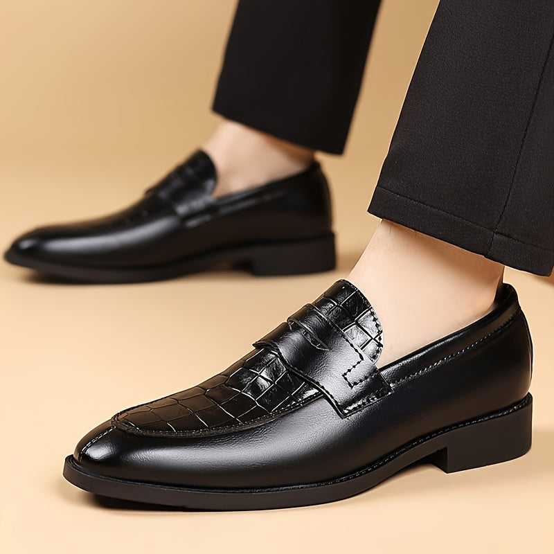 Men's Business & Casual Oxford & Derby Shoes, Slip-On PU, All-Season