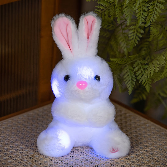 Light-Up Bunny Plush Toy - Soft & Adorable Glowing Rabbit Stuffed Animal, Perfect for Kids, Nighttime Comfort & Unique Home Decor - Cute Gift for Bunny Lovers, Night Light Decor | Glowing Stuffed Animal | Soft Texture