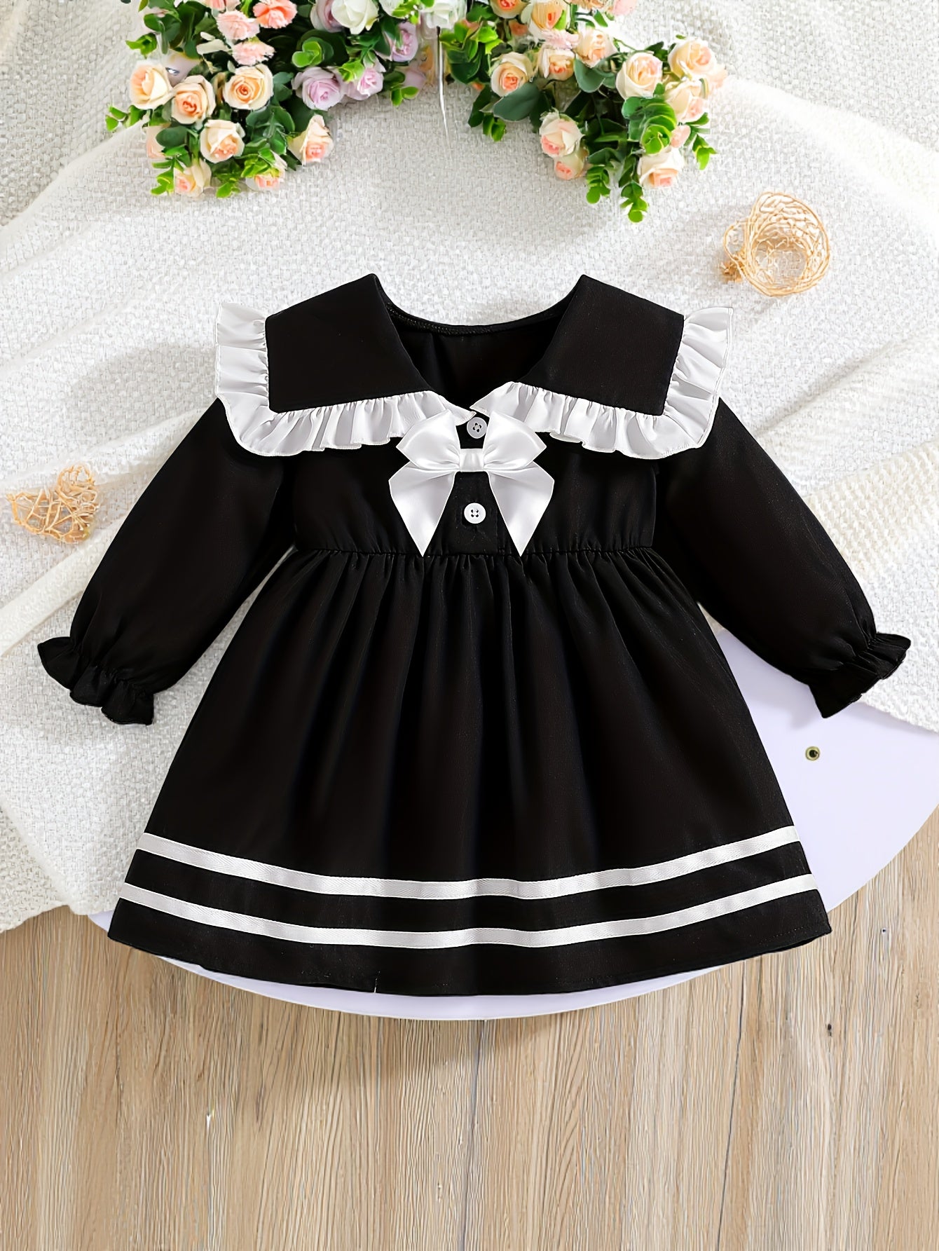 Baby Girl Cute Long Sleeve Dress for Autumn and Winter