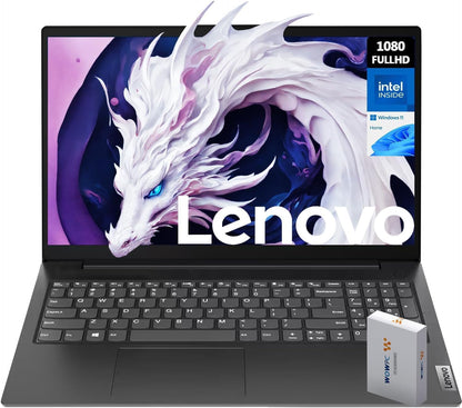 Lenovo V15 Laptop | 32GB RAM | 1TB Pcie SSD | Intel Celeron N4500 Processor | Intel UHD Graphics | 15.6" FHD 1080P Anti-Glare Display | Ethernet Port RJ-45 | Windows 11 Pro | WOWPC Recovery USB