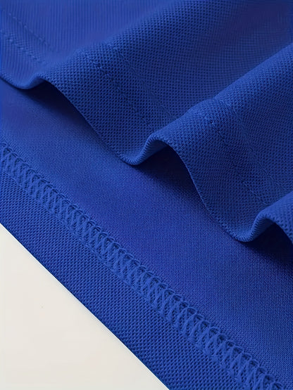 3pcs Men's Fashion Business Short-Sleeve Shirts, Collar Design, Simple and Elegant, Enhances Silhouette and Leg Length, Lightweight and Comfortable Knitted Polyester Fabric, Breathable and Skin-Friendly, Packaged in Bags (No - ayq