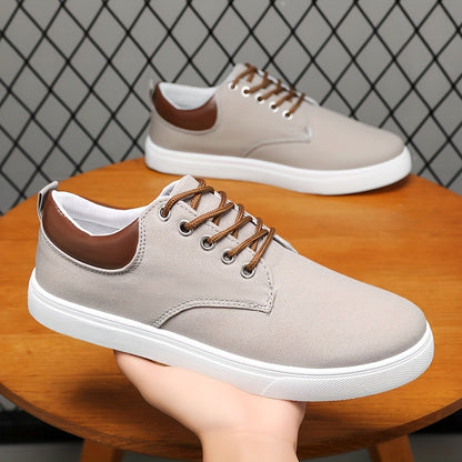Classic Canvas Skate Shoes for Men in Spring And Summer - Breathable, Non-Slip, And Durable Lace-Up Sneakers, Perfect for Everyday Casual Wear - ayq