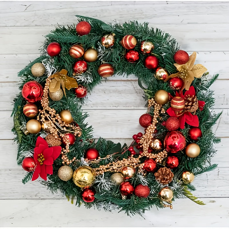 50pcs Christmas Ball Decorations, Christmas Tree Ornaments with Hand-Painted Snowflakes, Circles and Dots, Suitable for Christmas Wreaths, Christmas Trees, Happy Christmas Party Decorations, Christmas, New Year'S Day, Christm