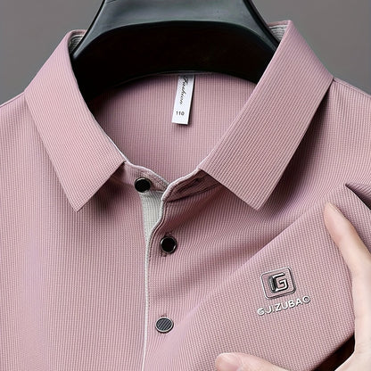 Men'S Summer Short-Sleeve Polo Shirt, Versatile T-Shirt Suitable for Everyday Wear - ayq