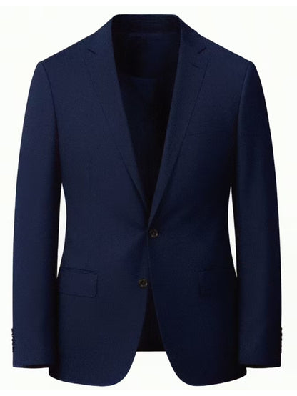 Men'S Formal Suit Set Featuring a Two-Button Lapel Jacket And Trousers. A Simple, Comfortable, And Classic Outfit for Adult Males, Suitable for Professional Office Wear, Elite Business Attire, And High-End Casual Suits. Ideal
