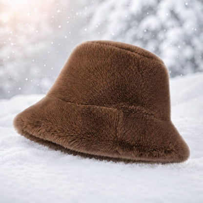 Women's Soft Warm Outdoor Bucket Hat for Fall Winter