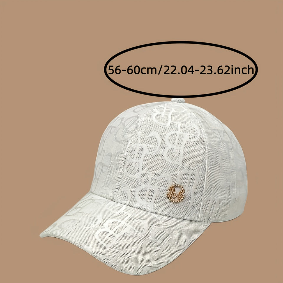 Women's Lightweight Adjustable Baseball Cap with Embroidered Design