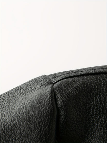 Men's Heavy-Duty Jacket - Thick Collar & Zippered Pockets, Brown/, Motorcycle-Ready Workwear Coat for Construction, Commuting - Non-Stretch Exterior & Polyester Lining - Autumn/Winter Outerwear, Casual Workwear, Embroidered D