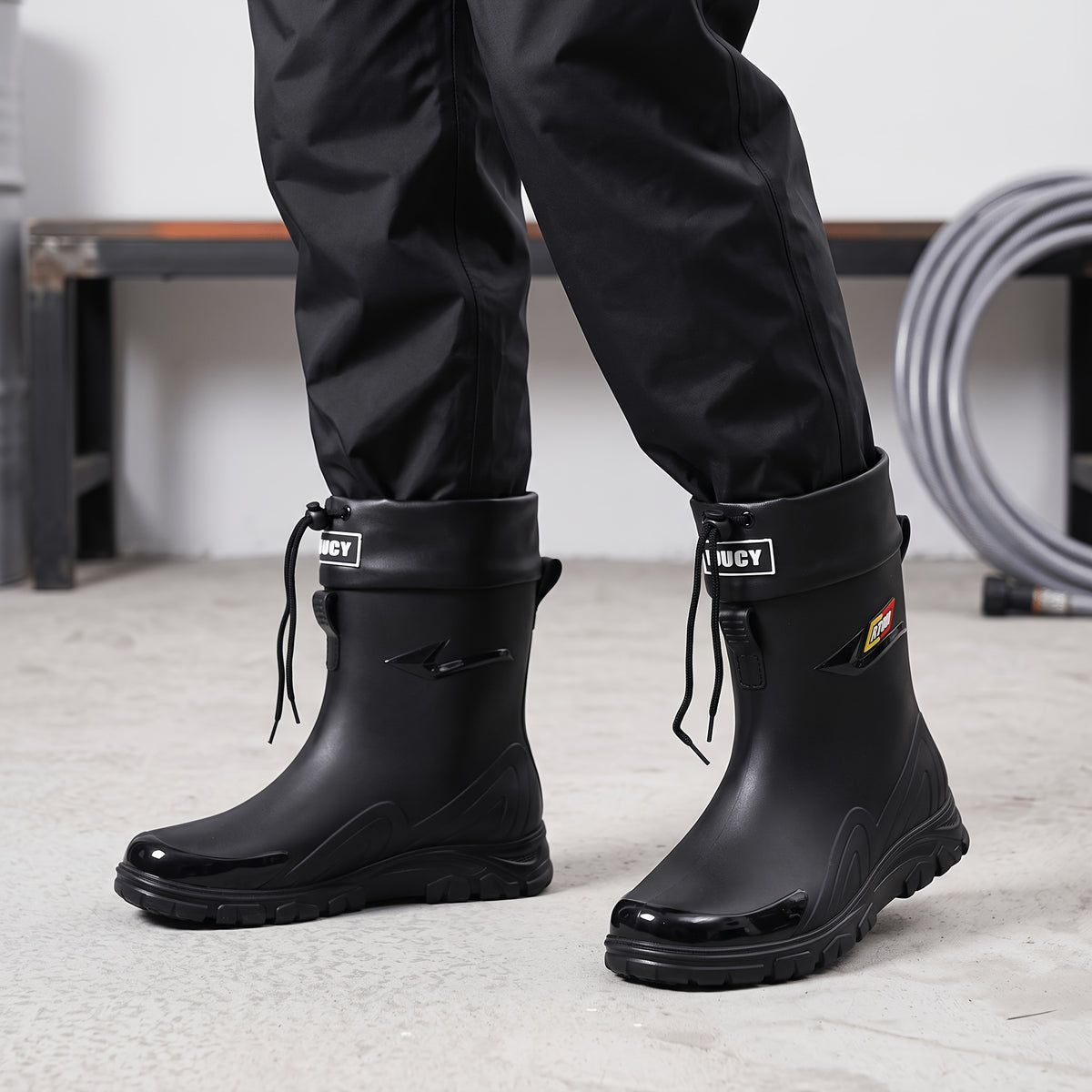 Men's Lightweight Waterproof Ankle Boots with Non-Slip Sole
