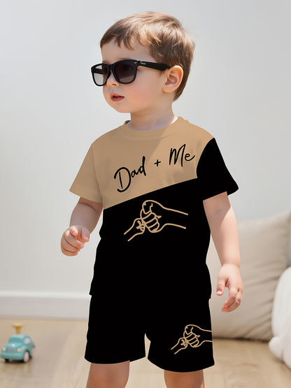 Summer Boys' Sporty Color-Block T-Shirt & Shorts Set