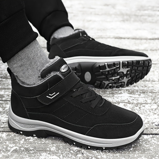 Men'S & Women'S Winter Snow Boots - Thick-Soled Ankle Boots with Non-Slip Rubber Sole & Striped Traction, PU Upper & Warm - All-Season Cold Weather Hiking, Ice Climbing Boots (unisex Sizes Available), Hiking Boots, Outdoor Fo