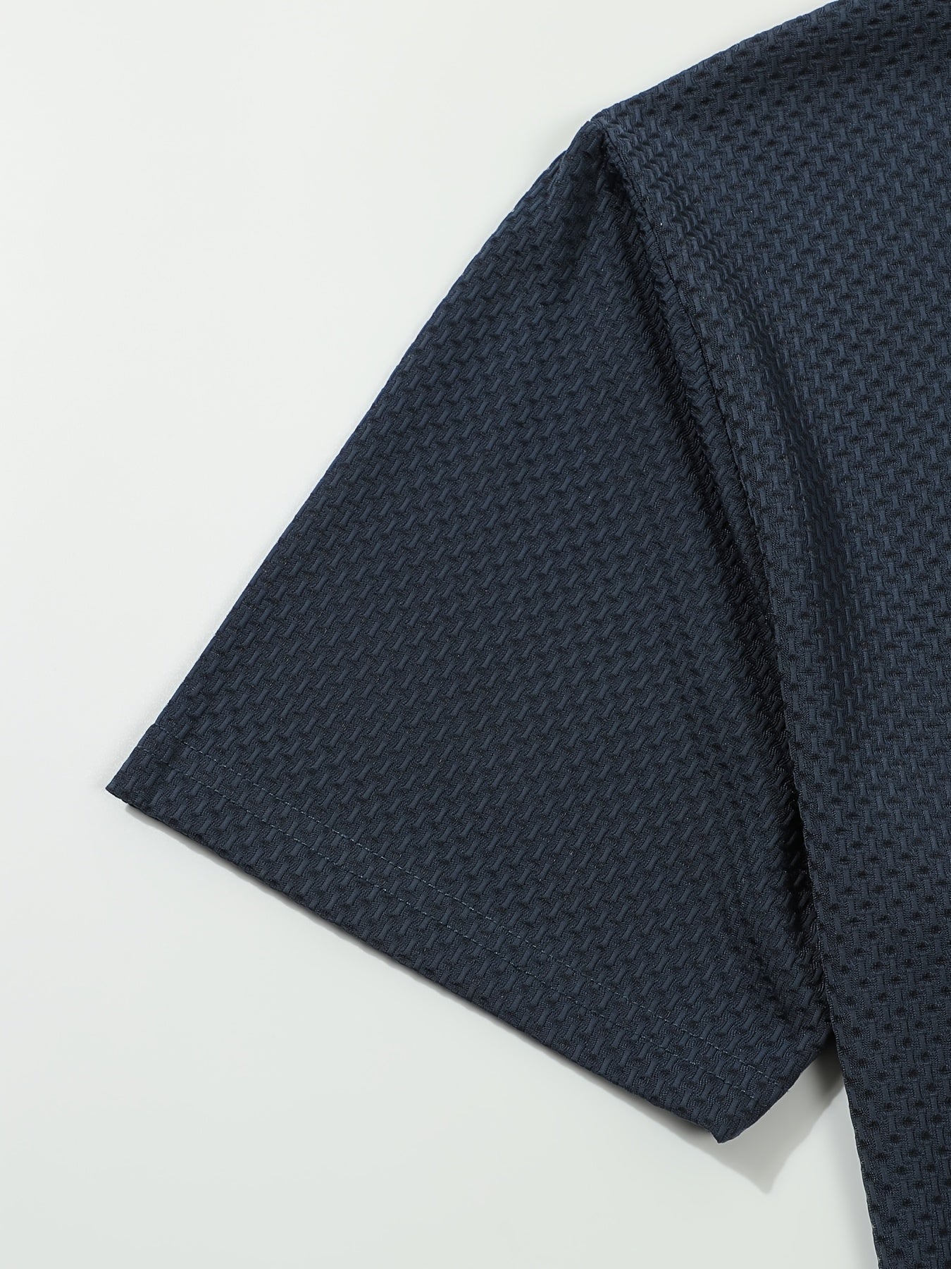 Summer Sports Casual Wear High-End Front Button Short Sleeve Shirt Breathable Turn- Collar Mesh Stretch Solid Color Top Golf Business Men's Short Sleeve - ayq