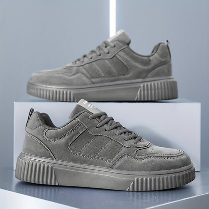 Men's Fashionable Lace-Up Sneakers - Casual & Sporty, Non-Slip, All-Season Wear with Comfortable EVA/Fabric Insole