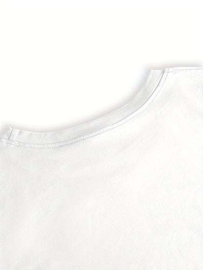 Women'S Christmas Long Sleeve T-Shirt - Santa Claus & Holiday Graphic Tee, Machine Washable Everyday & Party Outfit for Christmas, New Year'S Eve - Non-See-Through Casual Top, Christmas Shirts, Festive Attire, Round Neckline