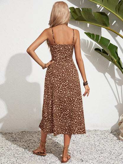 Women's Black & White Floral Off-Shoulder Maxi Dress for Summer
