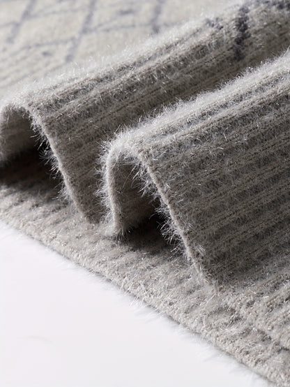 Նոր աշնանային և ձմեռային տղամարդկանց ոճային սվիտեր, բազմակողմանի վերնազգեստի կամ շերտավոր կրելու համար, պատրաստված բարձրորակ հաստ գործվածքից